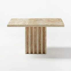 3-Piece Carve Travertine Cocktail Table Set -Cb2 CarveTrvrtnCocktailTableSmSOF20