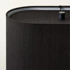 Clair Black Shagreen Table Lamp With Black Shade -Cb2 ClairBlkShgrnTableLampAV2SHS23