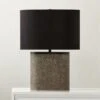 Clair Black Shagreen Table Lamp With Black Shade