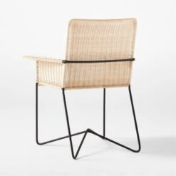 Silla En Mimbre Wicker Dining Armchair -Cb2 ClaraPorsetSillaEnMimbre3QBSSF21