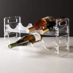 Clear Wine Rack 5 Clear Wine Rack -Cb2 ClearWineRackAVSHS20