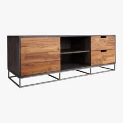 Congo Wood Media Console 56'' -Cb2 CongoMediaCredenza3QS16