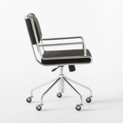 Court Black Vegan Leather Office Chair 11 Court Black Vegan Leather Office Chair -Cb2 CourtBlackOfficeChairSDSSS22