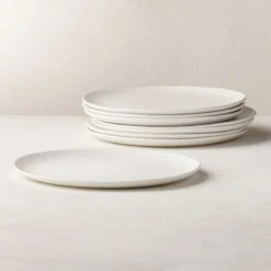 Crisp Matte White Dinner Plate Set Of 8