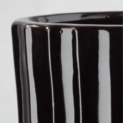 Demos Black Terracotta Outdoor Planter Small 9 Demos Black Terracotta Outdoor Planter Small -Cb2 DemosBlkHerbPlanterOvalAV2SHS23