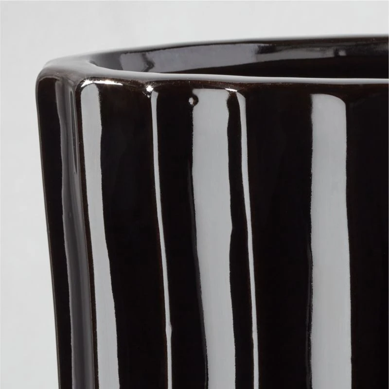 Demos Black Terracotta Outdoor Planter Small 4 Demos Black Terracotta Outdoor Planter Small - Image 4