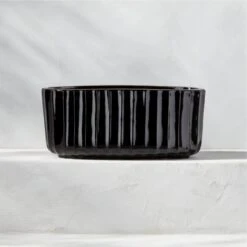 Demos Black Terracotta Outdoor Planter Small