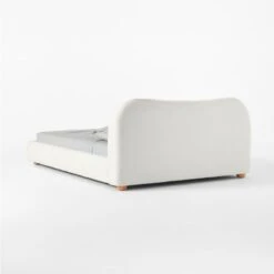 Diana White Boucle Queen Bed -Cb2 DianaQueenBed3QBSSS21