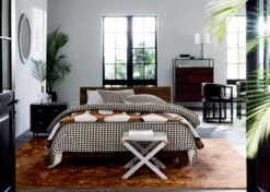 Estela Black And White Organic Cotton Duvet Cover And Shams 10 Estela Black And White Organic Cotton Duvet Cover And Shams -Cb2 DondraQueenBedJL18