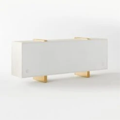 Dorset Lacquered White Linen Credenza -Cb2 DorsetLinenCredenza3QBSSS21