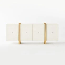 Dorset Lacquered White Linen Credenza -Cb2 DorsetLinenCredenzaSOSSS21