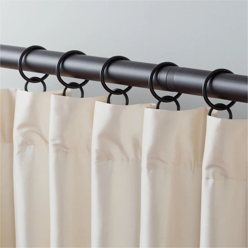 Matte Black Curtain Rings Set Of 9 2 Matte Black Curtain Rings Set Of 9 - Image 2