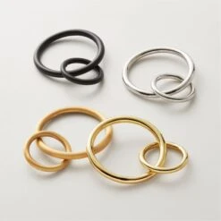 Polished Nickel Curtain Rings Set Of 9 5 Polished Nickel Curtain Rings Set Of 9 -Cb2 DraperyRingsGroupFHF21