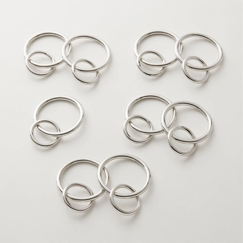 Polished Nickel Curtain Rings Set Of 9 1 Polished Nickel Curtain Rings Set Of 9