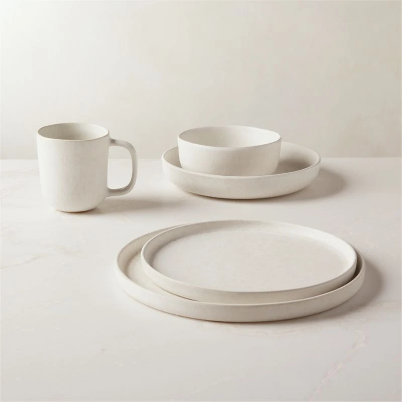 Drift White Serving Bowl With Reactive Glaze 3 Drift White Serving Bowl With Reactive Glaze - Image 3