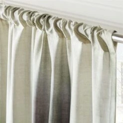 Elysium Green Dupioni Silk Window Curtain Panel 48"x84'' -Cb2 ElysiumGrnCrtn96PanelAV2SHF23