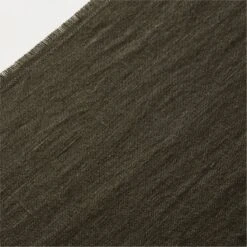 Eria Linen Moss Green Table Runner 14"x90" -Cb2 EriaLinenRunner14x90inAV2SHF22