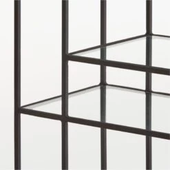 Euclidean Black Metal Etagere -Cb2 EuclideanBlackEtagereAVSSS21