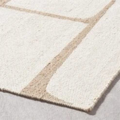 Faro Handwoven Performance White And Natural Indoor/Outdoor Area Rug 5'x8' -Cb2 FaroHdwnWtNtPfIDODRg8x10AVSHS23