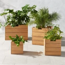 Ferrat Teak Outdoor Planters
