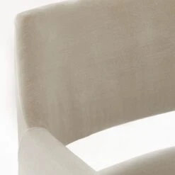 Foley Faux Mohair Grey Dining Armchair -Cb2 FoleyFxMhrGryDnngChairAVSSF20