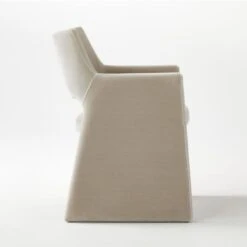 Foley Faux Mohair Grey Dining Armchair -Cb2 FoleyFxMhrGryDnngChairSDSSF20