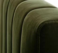 Forte Channeled Green Velvet Queen Bed -Cb2 ForteGreenKingBedAVSSF22