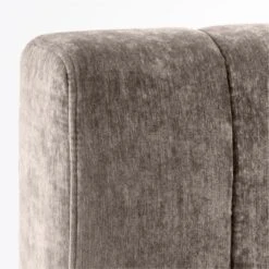 Forte Channeled Grey Velvet Queen Bed -Cb2 ForteGreyLushNickelQBedAVSSS21