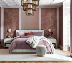 Large Brass Candle Bowl 7 Large Brass Candle Bowl -Cb2 ForteQueenBedMauveWashedJL19