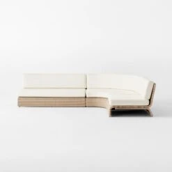 Foss Woven 3-Piece Outdoor Patio Sectional Sofa -Cb2 FossRttn3PcSectSOSSS22