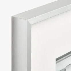 Gallery Brushed Silver Picture Frame With White Mat 8"x10" -Cb2 Gallery4X6FrmSlvrWhtMtAVF18