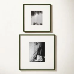 Gallery Green Picture Frame With White Mat 8"x10" -Cb2 GalleryGreenFrmCllctnWMtsFHS23