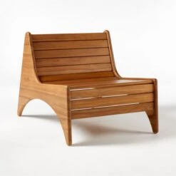 Gartner Teak Outdoor Lounge Chair Cover -Cb2 GartnerTeakLoungeChair3QSSS21