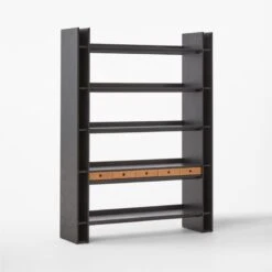 Genova Black Ebonized Oak Bookcase -Cb2 GenovaEbdOakPrstBkCs3QAVSSF22