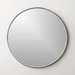 Graduate Black Round Wall Mirror 36"