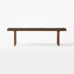 Large Green Leather Bench -Cb2 GreenLthrWrppdBenchLrgSOSSF22