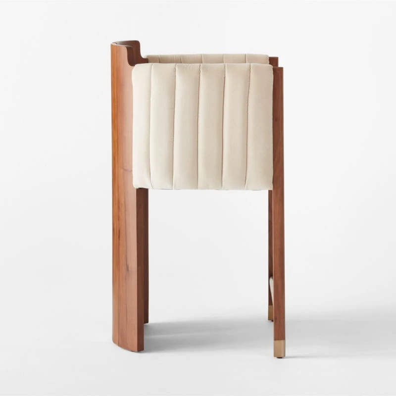 Half Moon Ivory Velvet Counter Stool 4 Half Moon Ivory Velvet Counter Stool - Image 4