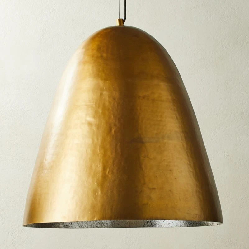 Hammered Brass Dome Pendant Light 1 Hammered Brass Dome Pendant Light