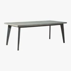 Harper Black Dining Table With Concrete Top -Cb2 HarperBlkNCncrtDiningTbl3QF19