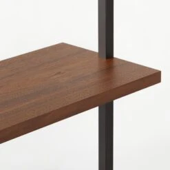 Helix Walnut Wood Wall Mount Bookshelf 96'' -Cb2 Helix96inWalnutBookcaseAVSSS21