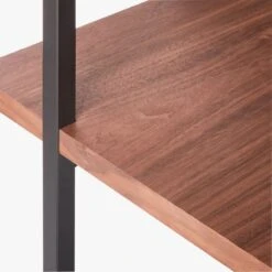 Helix Walnut Wood Wall Mount Desk With Shelves 70'' -Cb2 HelixDeskWalnutAVS20