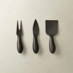 Helms Black Cheese Knives Set Of 3