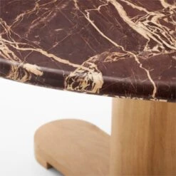 Hirsch Red Round Marble Dining Table -Cb2 HirschRdRedMrblDnngTableAVSSF22