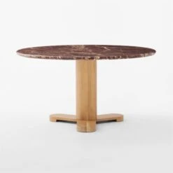 Hirsch Red Round Marble Dining Table -Cb2 HirschRdRedMrblDnngTableSOSSF22
