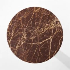 Hirsch Red Round Marble Dining Table -Cb2 HirschRdRedMrblDnngTableTOPSSF22
