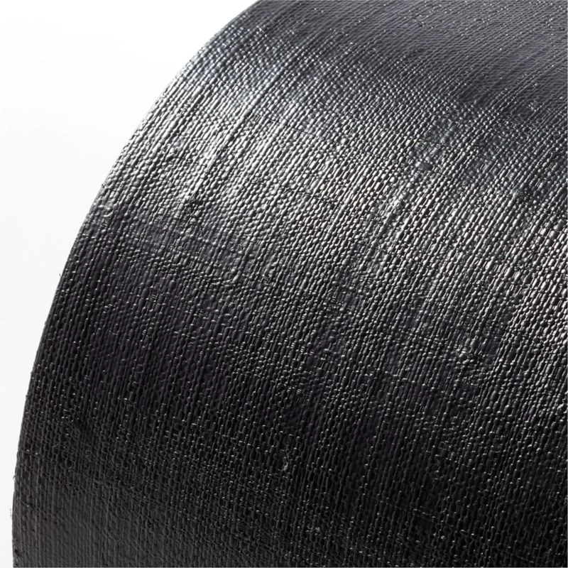 Horseshoe Black Laquered Linen 46" Coffee Table 5 Horseshoe Black Laquered Linen 46" Coffee Table - Image 5