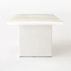 Irie Rectangular White Concrete Dining Table -Cb2 IrieDiningTableSDSSF23