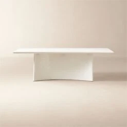 Irie Rectangular White Concrete Dining Table
