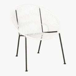 Ixtapa White Outdoor Lounge Chair -Cb2 IxtapaLoungeChairWhite3QS17