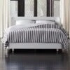 Bowed White Lacquered Queen Bed